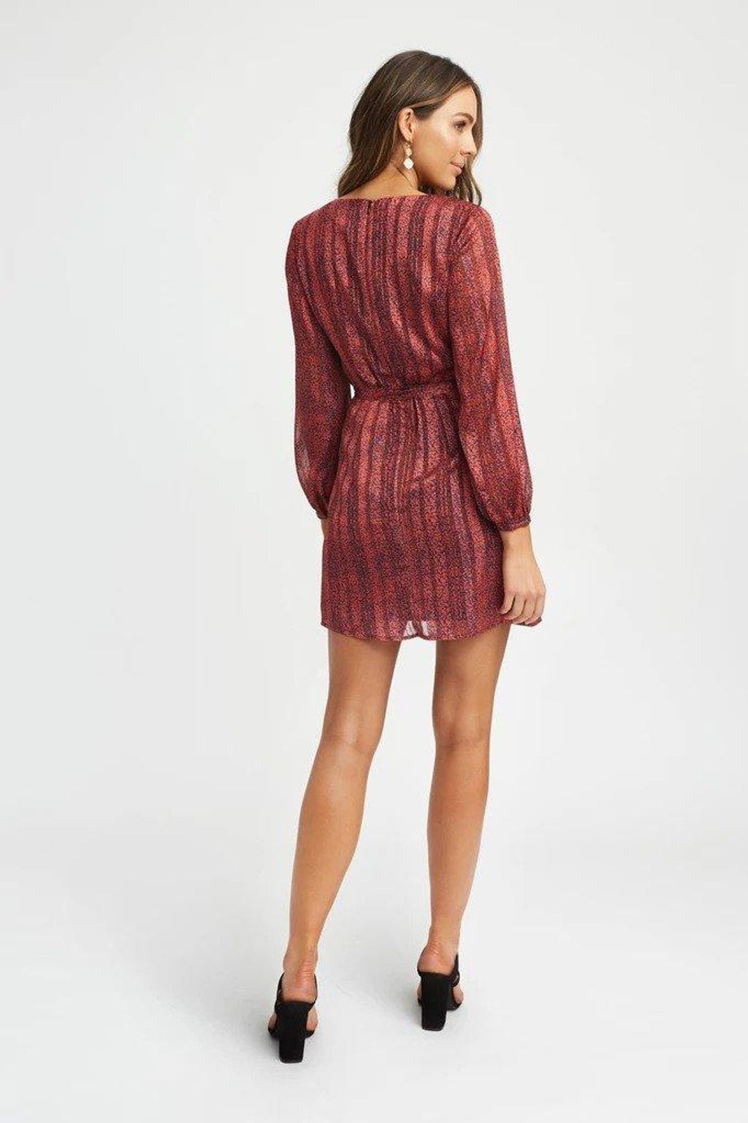 Kookai Zambia Dress in Rust Print Size 6 for rent on The Volte - main image