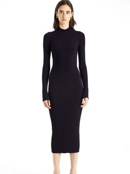 Dion Lee Rib Twist Dress Black Size 8 for rent on The Volte - image 1