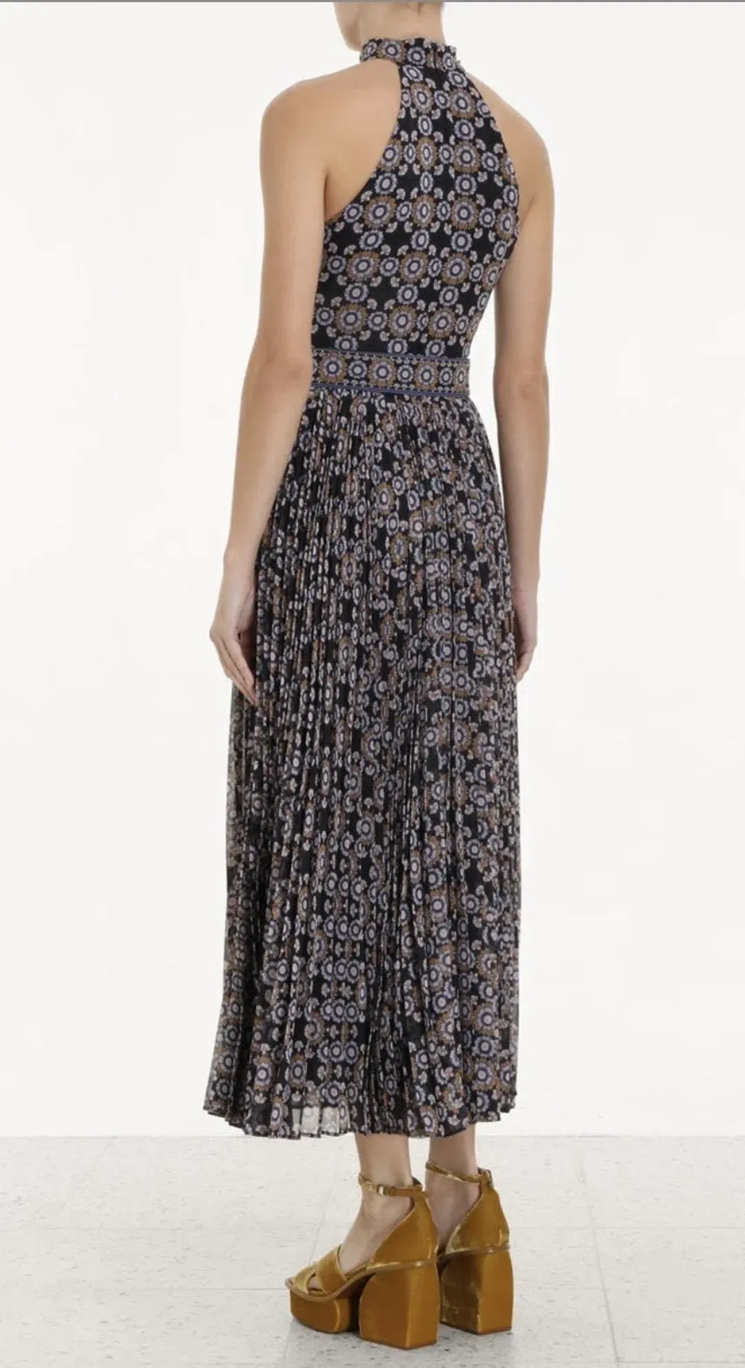 Sunray Picnic Dress Navy Daisy for rent on The Volte - main image
