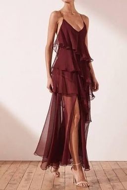 Shona Joy Gabriela Gabriela Cross Back Tiered Maxi Size 8 for rent on The Volte - image 3