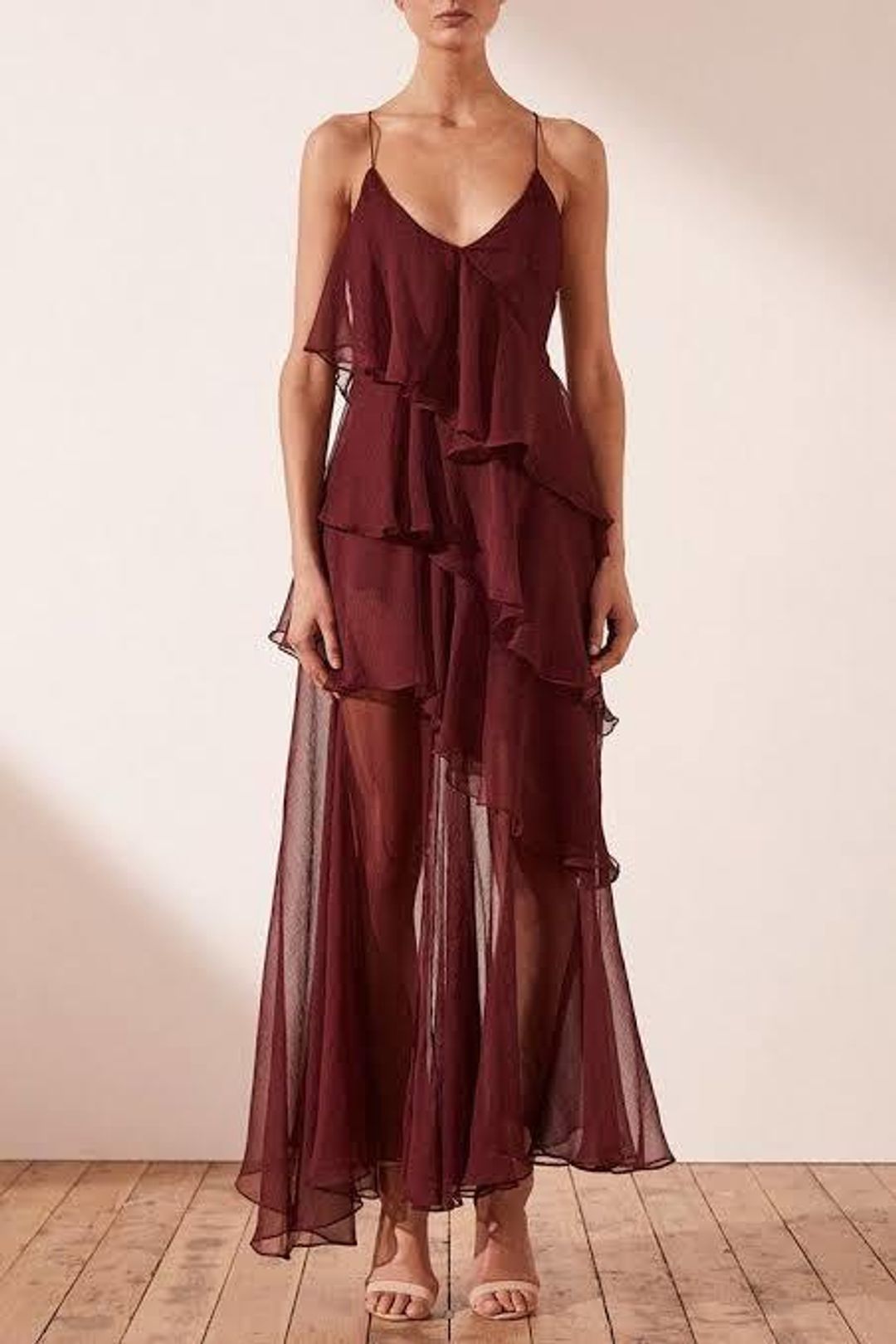 Shona Joy Gabriela Gabriela Cross Back Tiered Maxi Size 8 for rent on The Volte - main image
