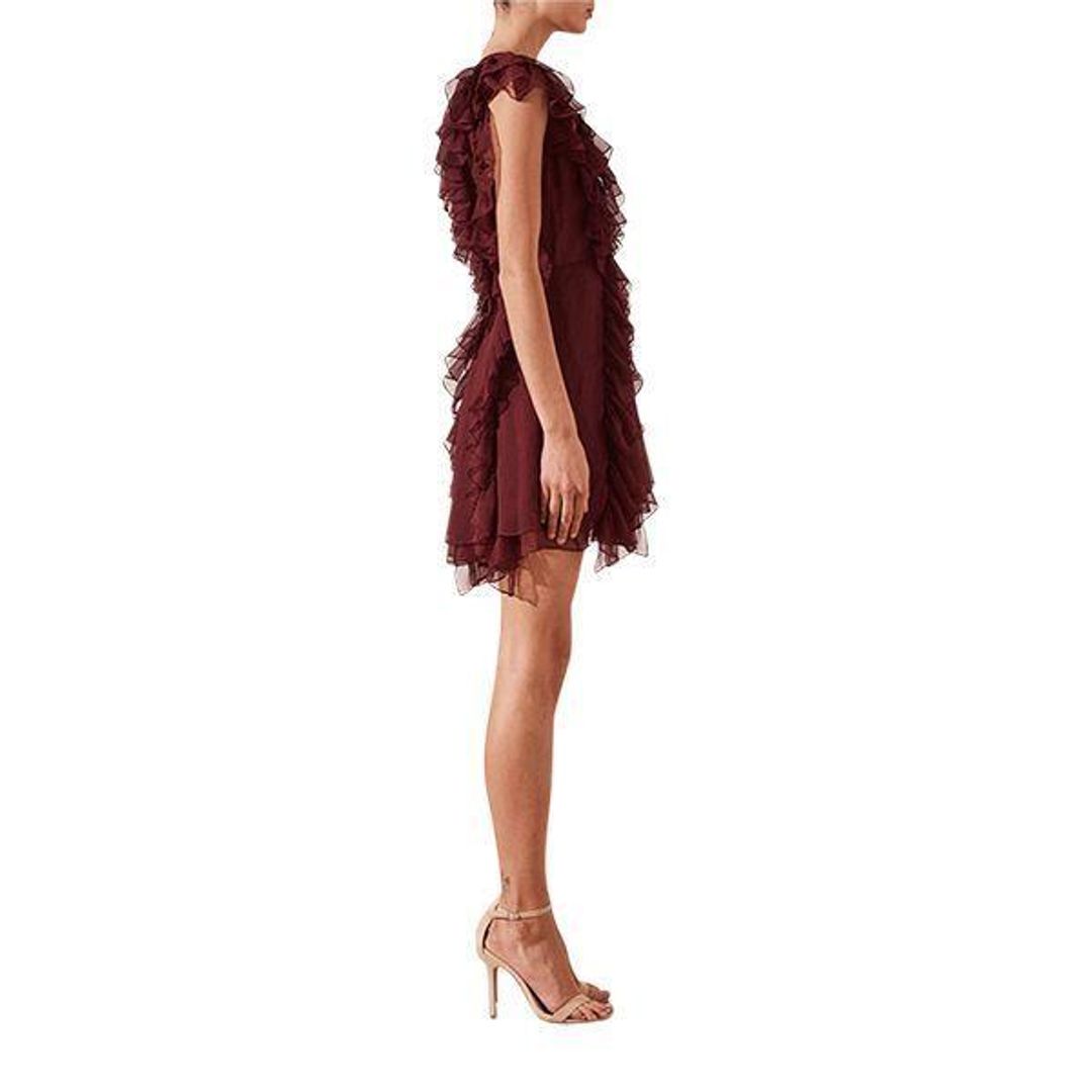 SHONA JOY ruffle lace up dress Size 8 for rent on The Volte - main image