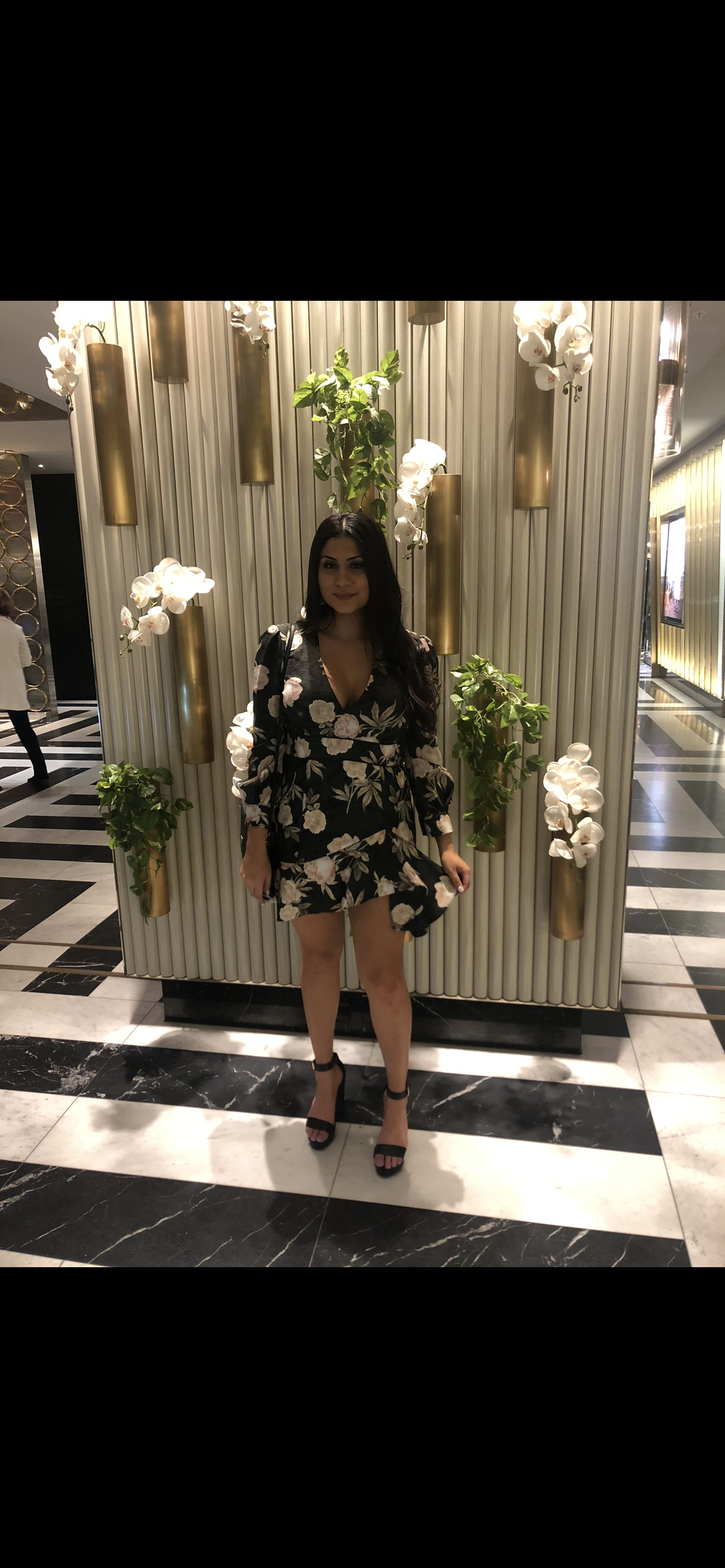 Sheike moss green floral dress for rent on The Volte - main image