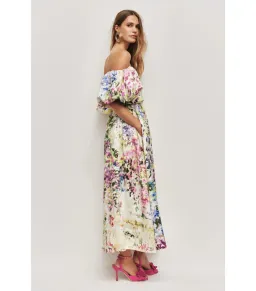 🌿💜 Aje ADINA Midi Dress - Size 10 - Lavandula Colourful Floral Maxi Gown 💜🌿 for rent on The Volte - image 1