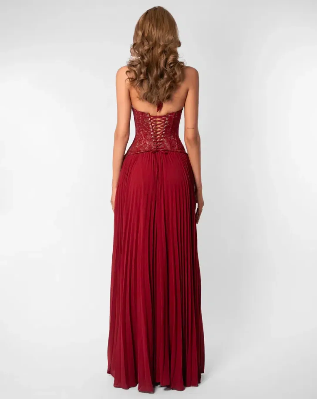 Fenity Gaia Dress in Red Size S for rent on The Volte - main image