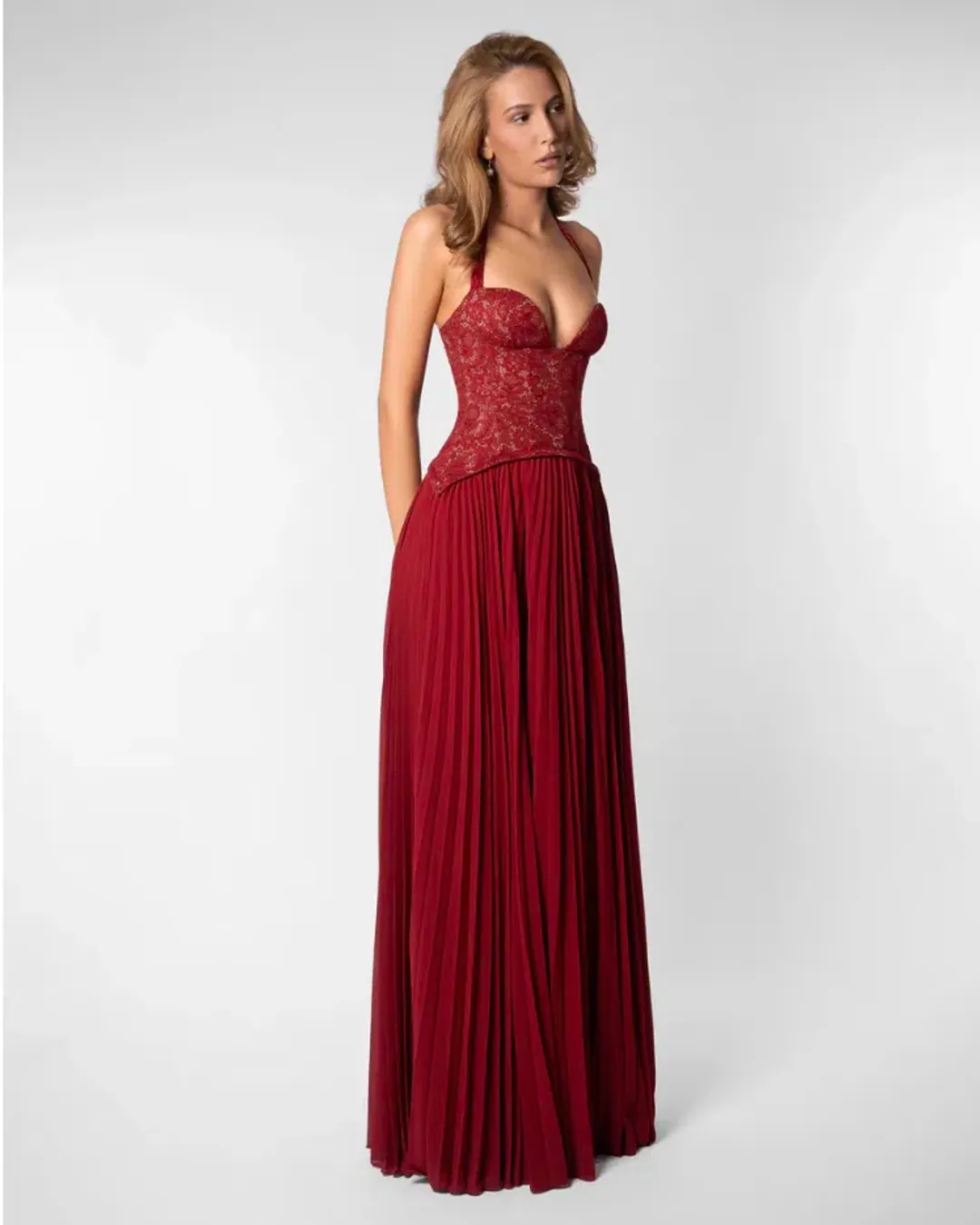 Fenity Gaia Dress in Red Size S for rent on The Volte - main image
