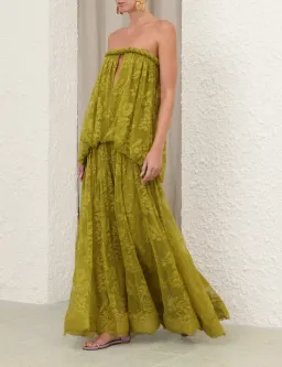 Zimmermann LUNA LACE BANDEAU GOWN Pistachio Size 1 (AU 10) for rent on The Volte - image 4