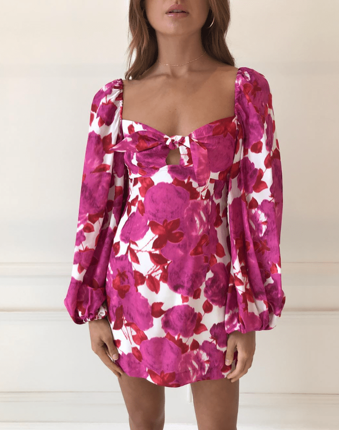 Alice McCall Lover to Lover Dress Plum Pink Print Size 6 for rent on The Volte - main image