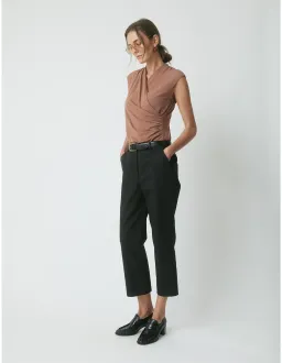 Perri Cutten Skyler Wrap Top Large Chestnut for rent on The Volte - image 3