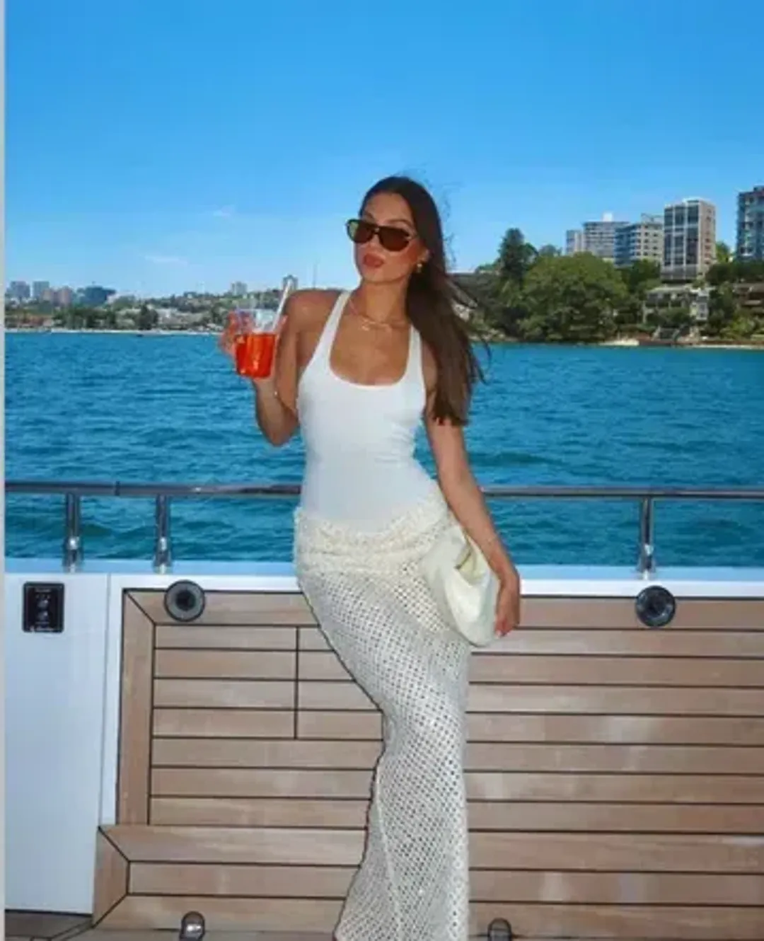BENNI Ariel Maxi Dress In Ivory Shell Marshmallow | Size AU 8 for rent on The Volte - main image