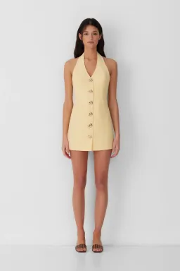 The Wolf Gang Irida Vest Mini Dress in Butter Yellow Size 12 for rent on The Volte - image 1