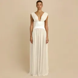 Arcina Ori Ramona Dress In Ivory Size Medium for rent on The Volte - image 1