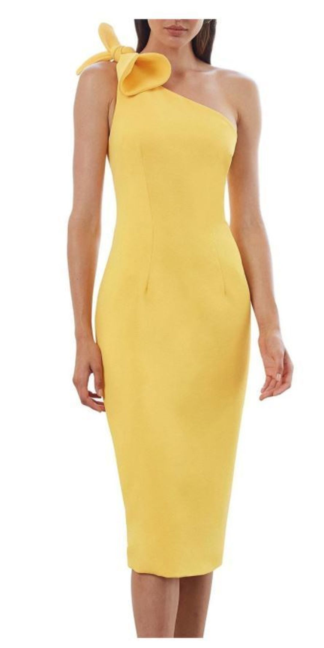 By Johnny Pollen Tie Midi Dress Size 6 for rent on The Volte - main image