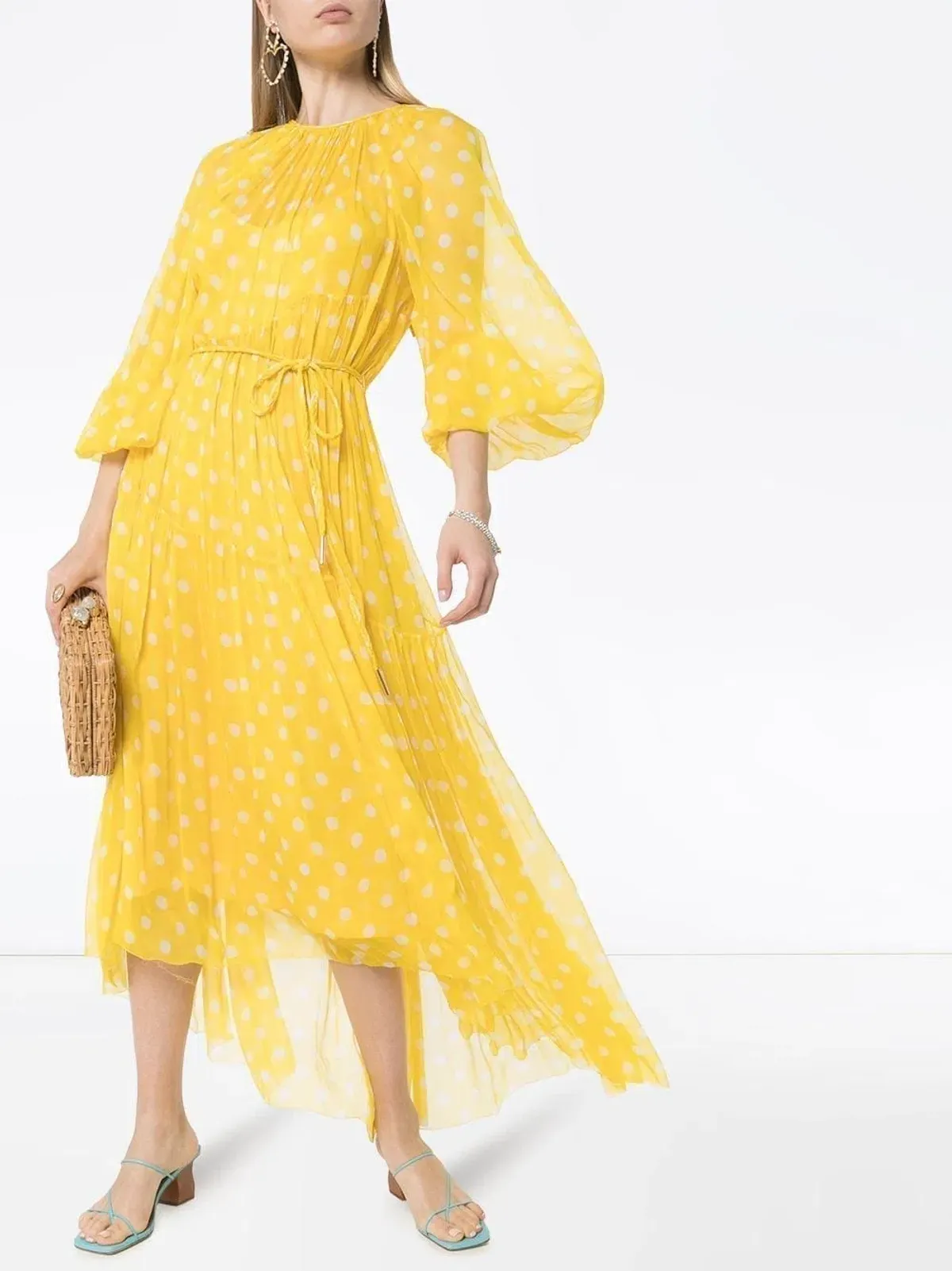 Zimmermann Brightside Swing Maxi Dress Yellow Size 8  for rent on The Volte - main image