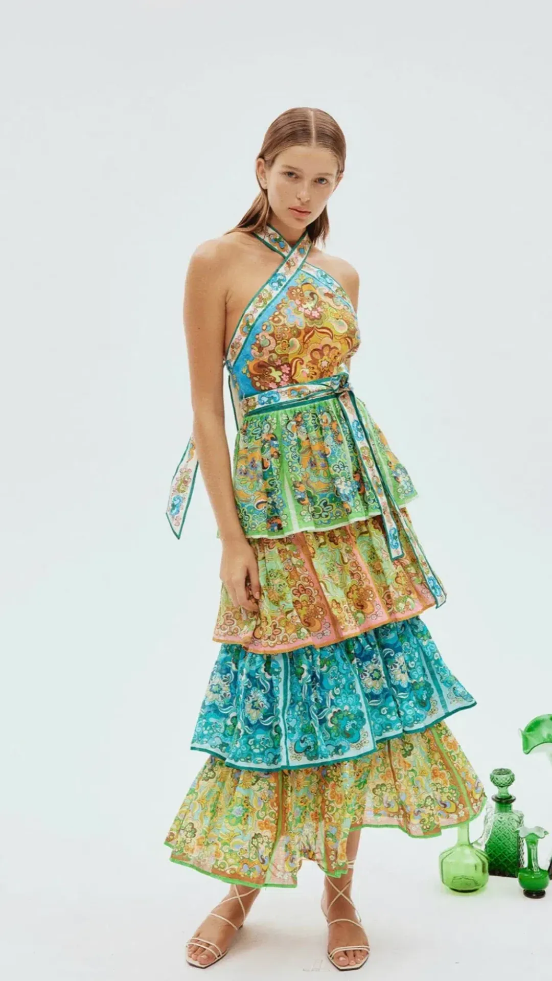 Alemais Dreamer Halter Dress Size 8 for rent on The Volte - main image