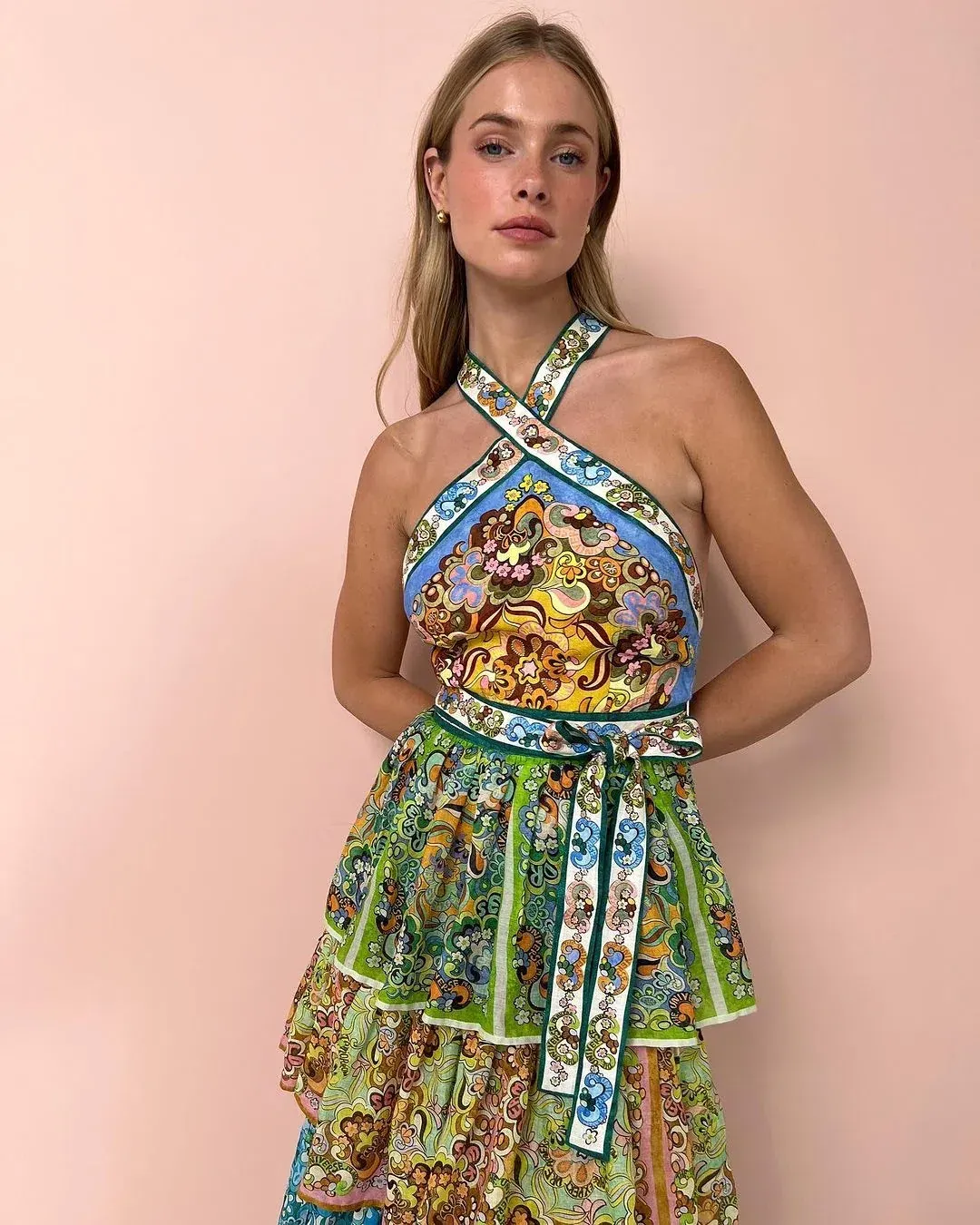 Alemais Dreamer Halter Dress Size 8 for rent on The Volte - main image