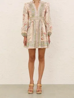 ZIMMERMAN ROSELIGHT PLUNGE MINI DRESS SZ 2 for rent on The Volte - image 4