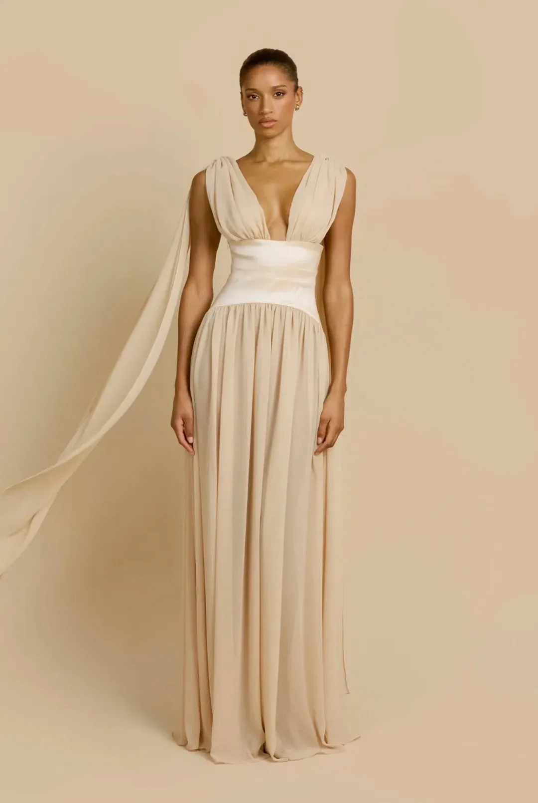 Arcina ORI RAMONA DRESS CHAMPAGNE Size Small for rent on The Volte - main image