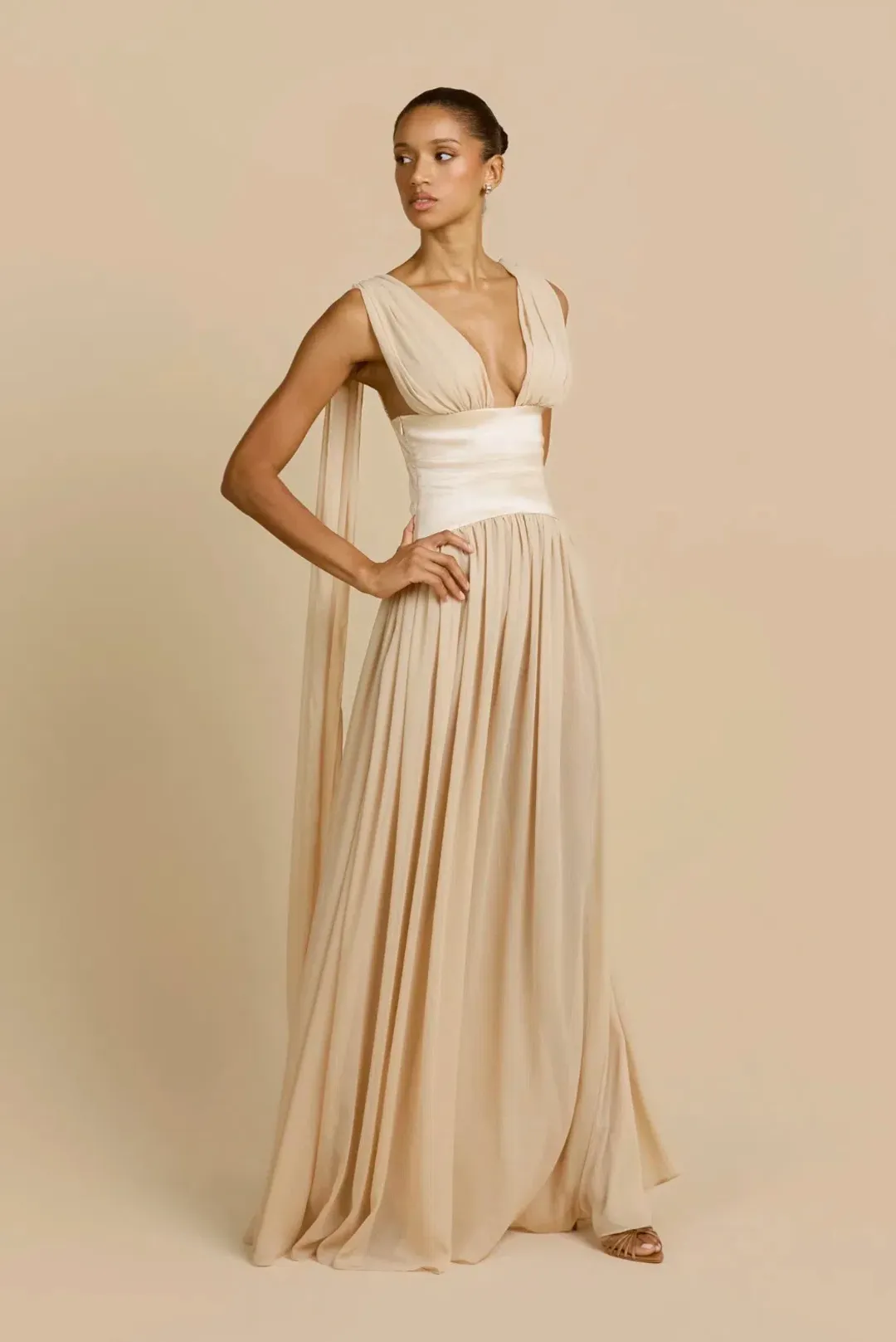 Arcina ORI RAMONA DRESS CHAMPAGNE Size Small for rent on The Volte - main image