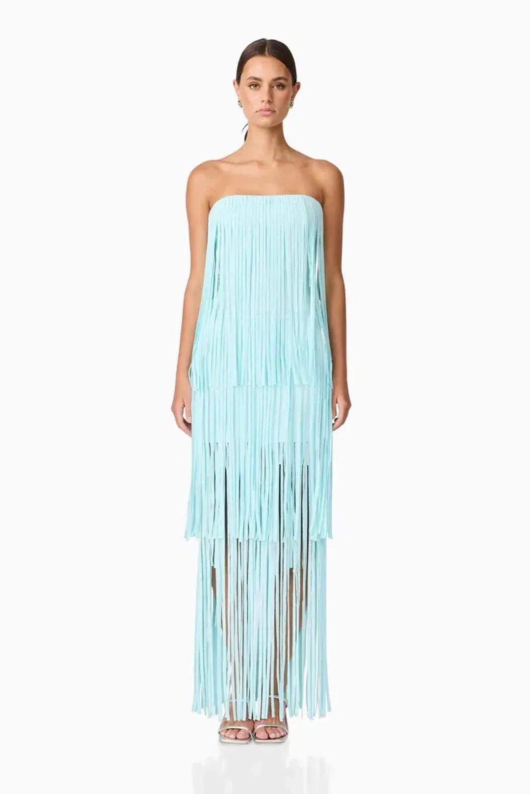 Elliatt Alya Tiered Maxi Dress in Blue size 8 for rent on The Volte - main image