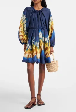 ALEMAIS MARTINE PRINTED RAMIE MINI DRESS SZ 12 for rent on The Volte - image 3