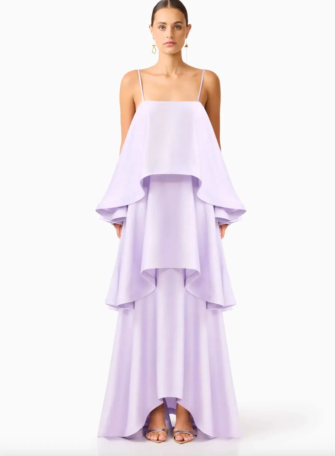 Elliatt Tilly Tiered Maxi Dress in Purple sz 12 for rent on The Volte - main image