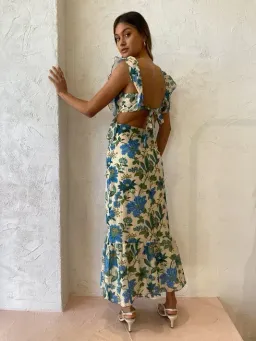 Sir the Label Celia Frill Midi Dress Marguerite Floral Print Size 3 / AU 12 for rent on The Volte - image 3