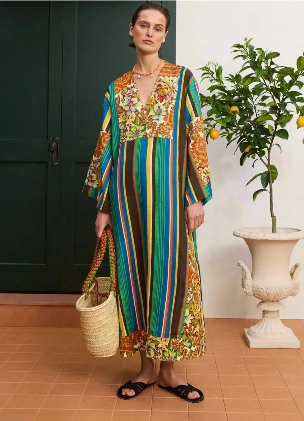 Alemais Charlie Midi Dress Kaftan Size 12 fits 14 for rent on The Volte - main image