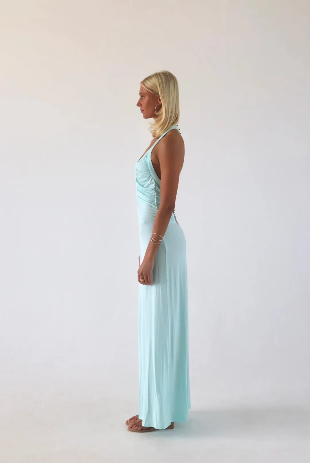 Solamusa Angelina Maxi in Aqua for rent on The Volte - main image