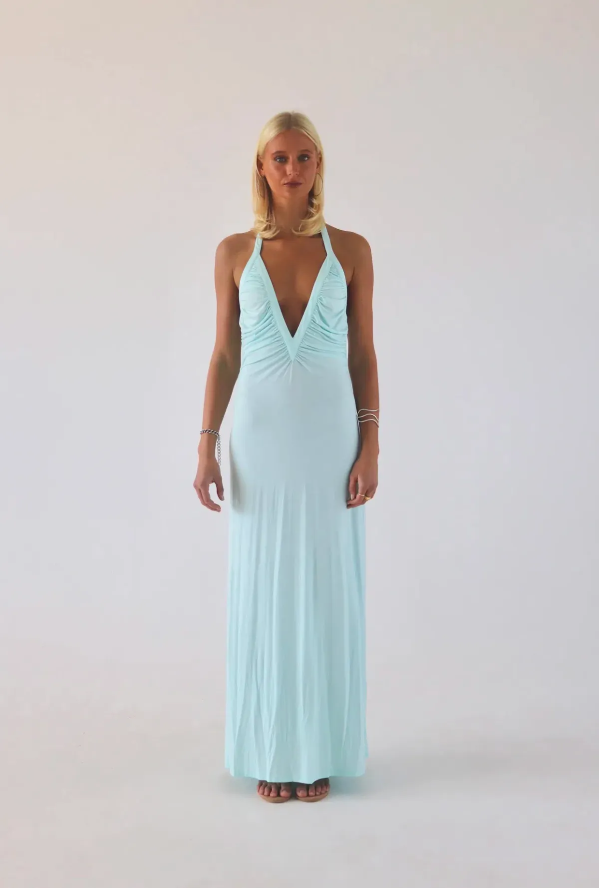 Solamusa Angelina Maxi in Aqua for rent on The Volte - main image