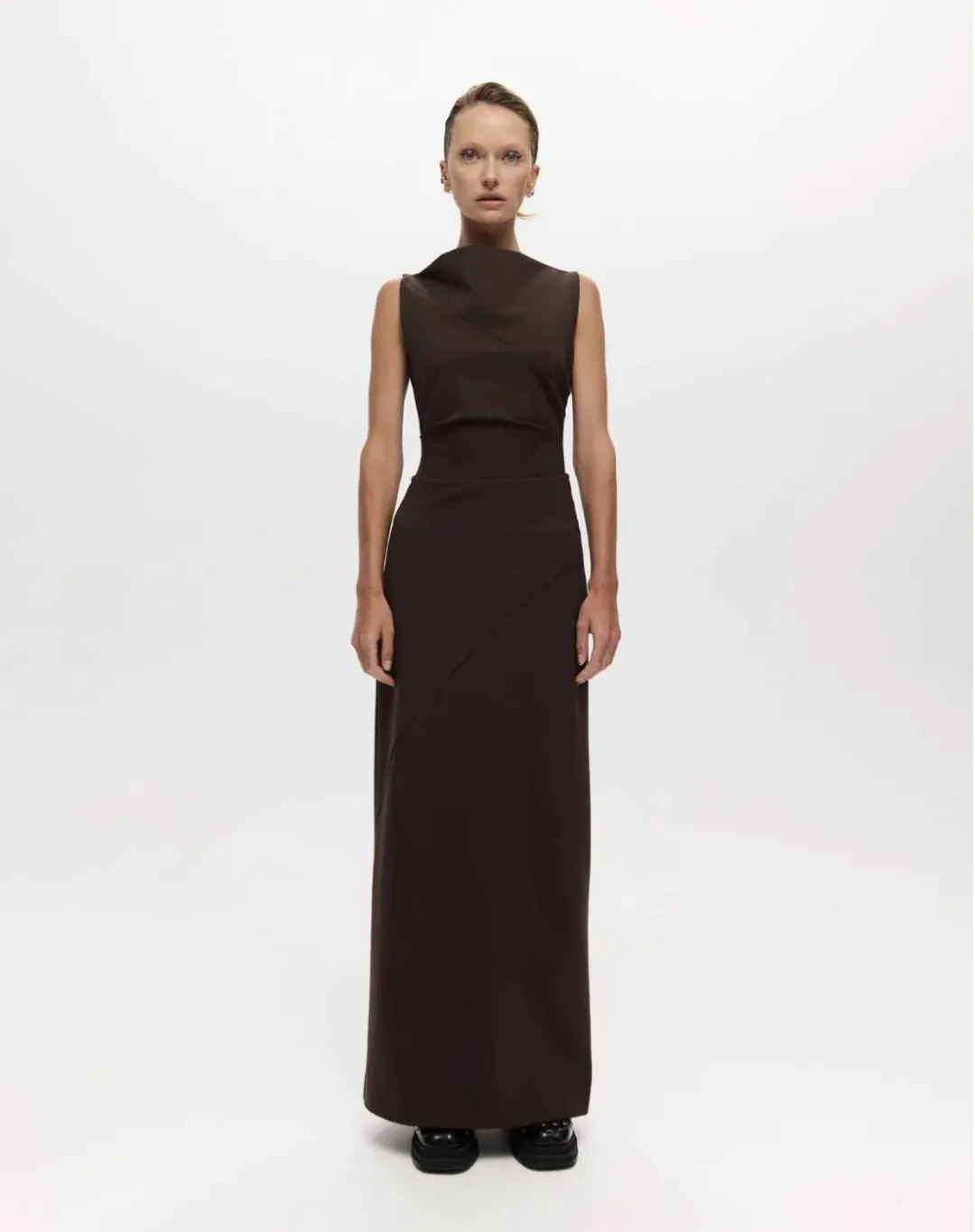 Harris Tapper Brown Matilda Dress Size AU 14 for rent on The Volte - main image