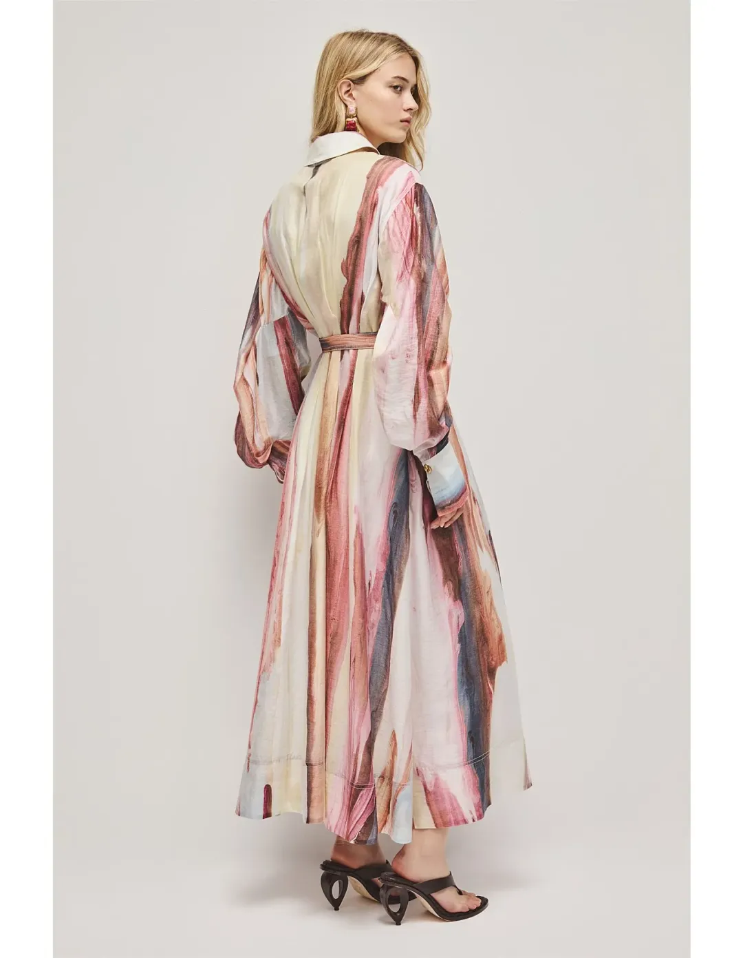 Aje Murphie Midi Dress Size 8 Pink Reverie for rent on The Volte - main image