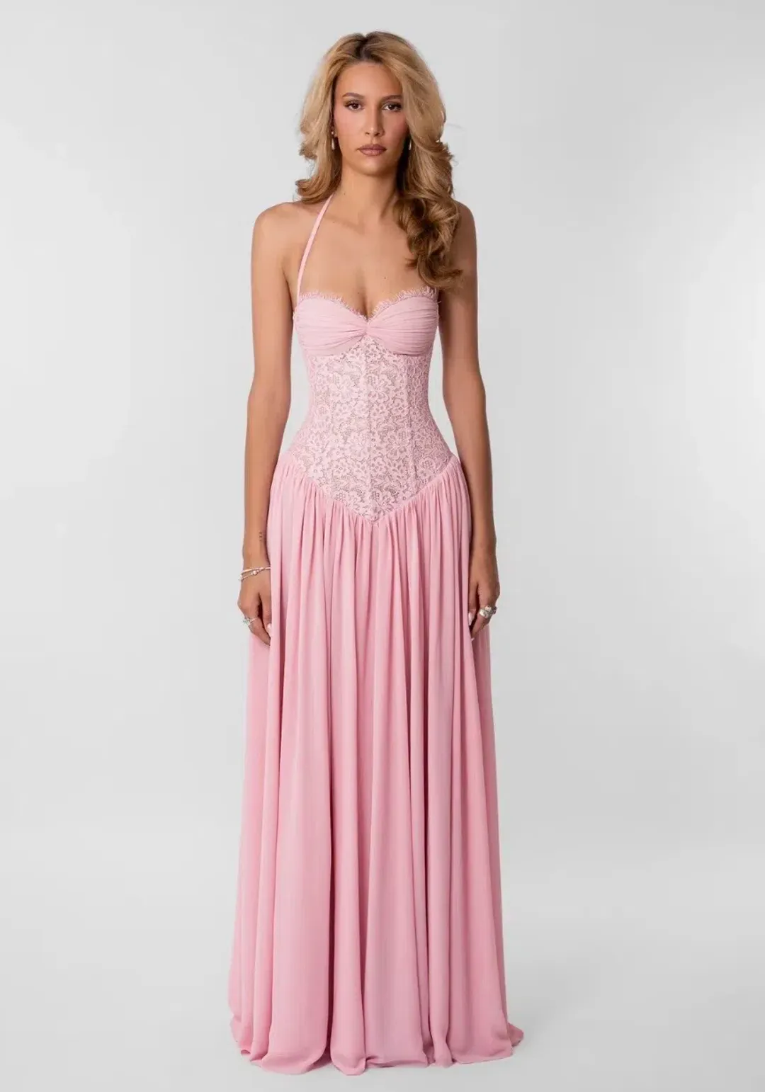 Fenity Faye Maxi Dress in Pink Size XS for rent on The Volte - main image