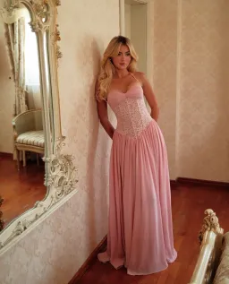 Fenity Faye Maxi Dress in Pink Size S for rent on The Volte - image 1