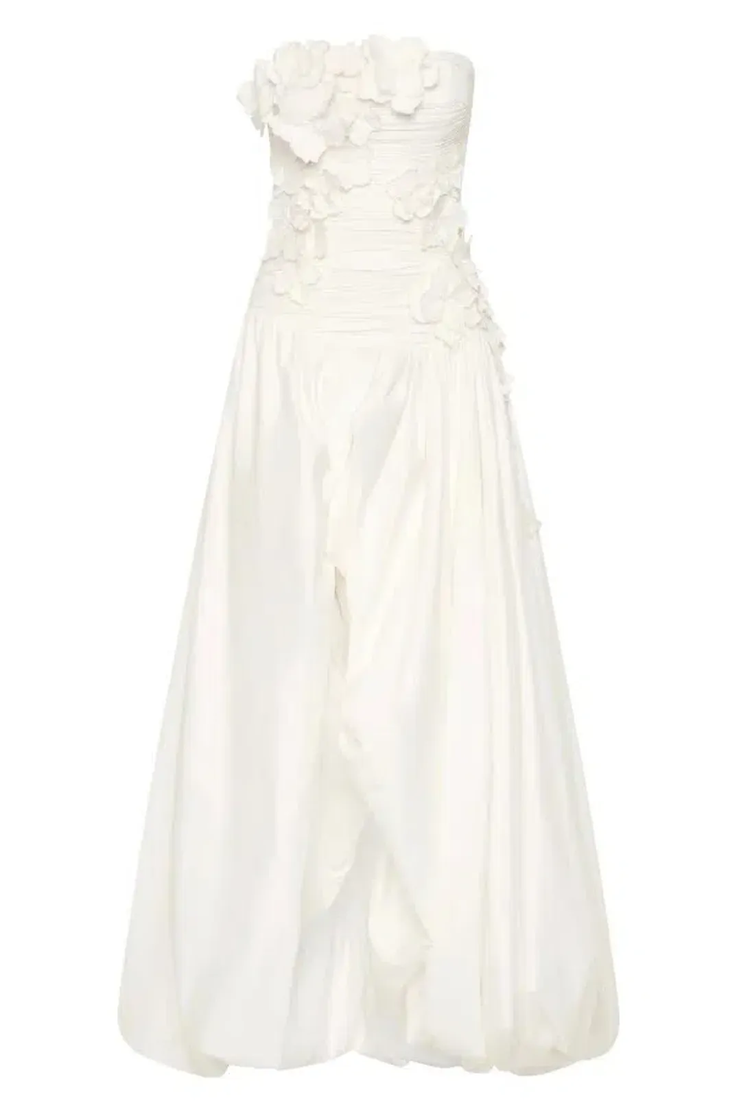 🤍  NEW AJE Splendour Flower Gown – White – Size 14 AU Garden Maxi Dress 🤍  for rent on The Volte - main image