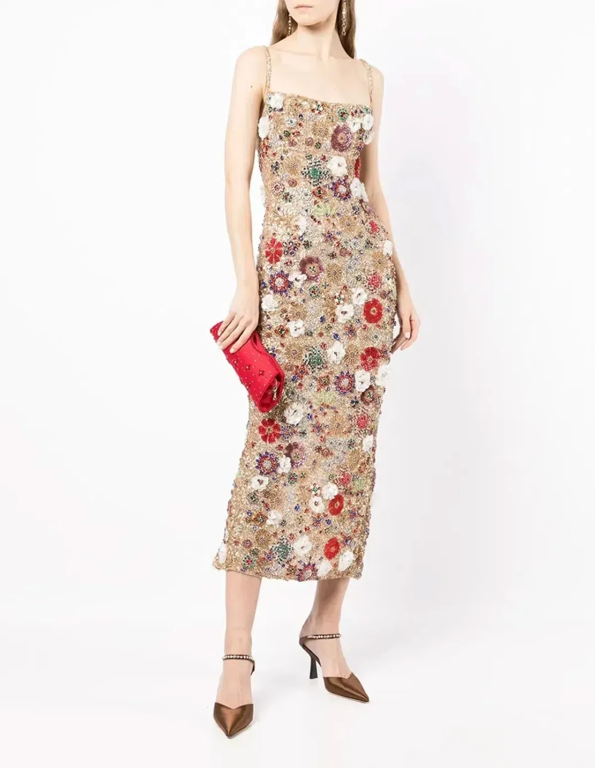 Rachel Gilbert Francesca Gown Gold Size 5/AU16 for rent on The Volte - main image