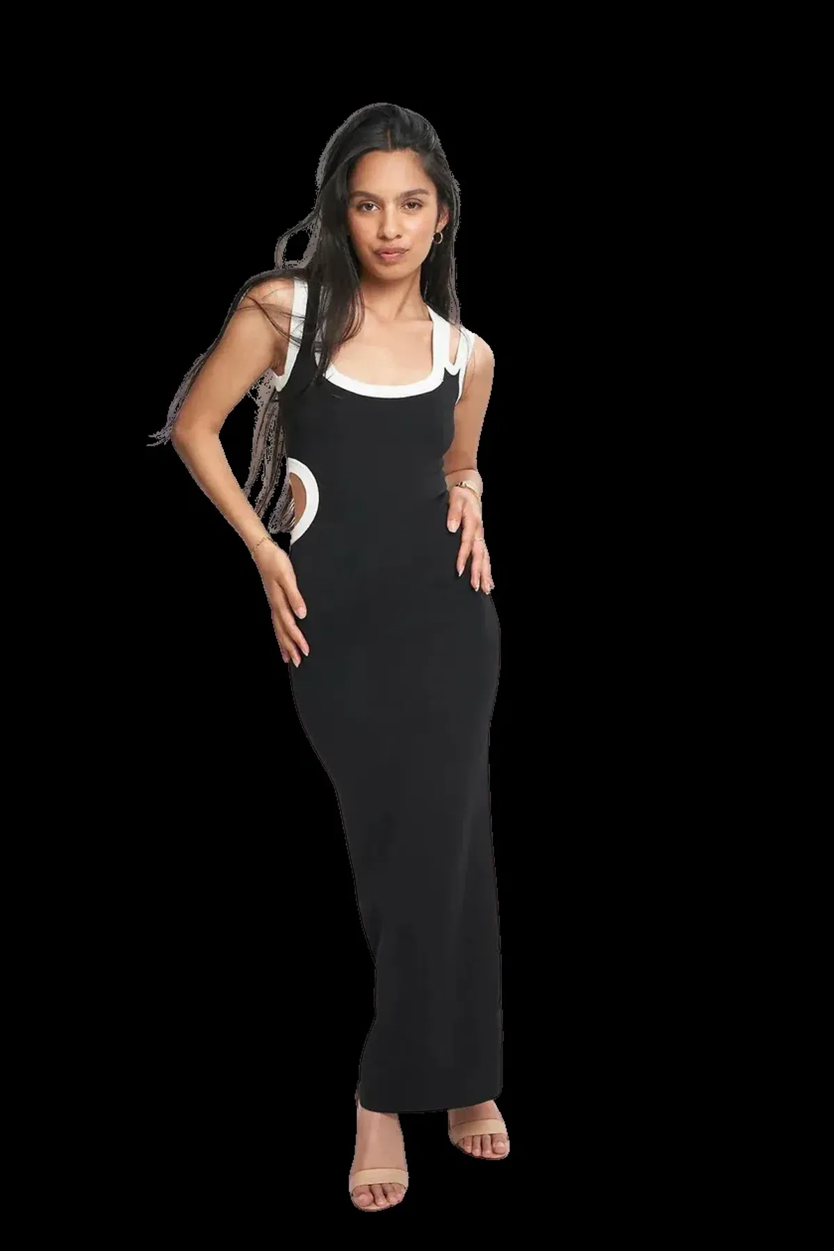 SIR Evalina Cut Out Maxi Dress Black Size 2 / AU 10 for rent on The Volte - main image