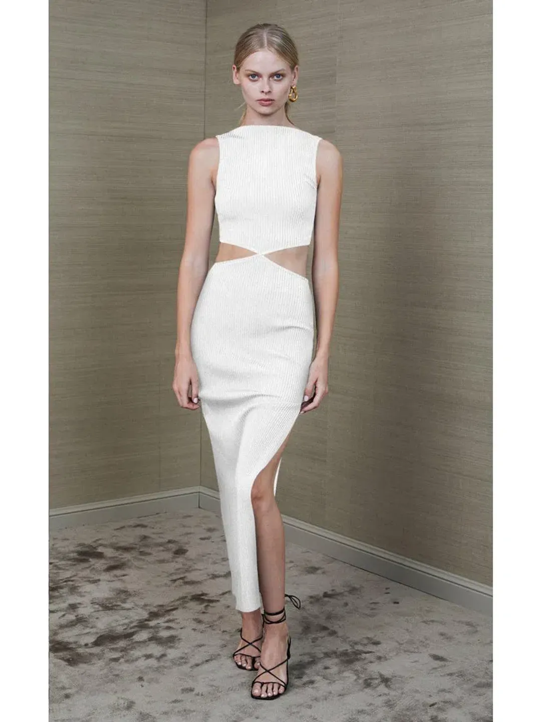 Bec & Bridge Reba Midi Dress in Ivory Size 6  for rent on The Volte - main image