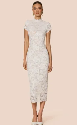 NOOKIE Alessia Midi in White Lace Size XS (AU 6) for rent on The Volte - image 2