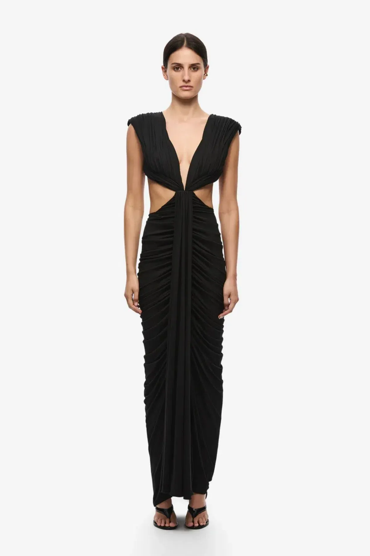 The Solacia Cupro Dress Black Size XXS (Au 4-6) for rent on The Volte - main image