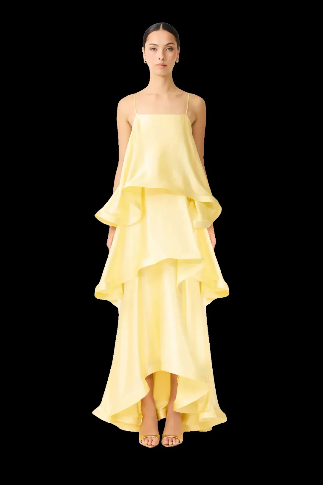 Elliatt Tilly Tiered Maxi Dress Butter Yellow Size S / AU 8  for rent on The Volte - main image