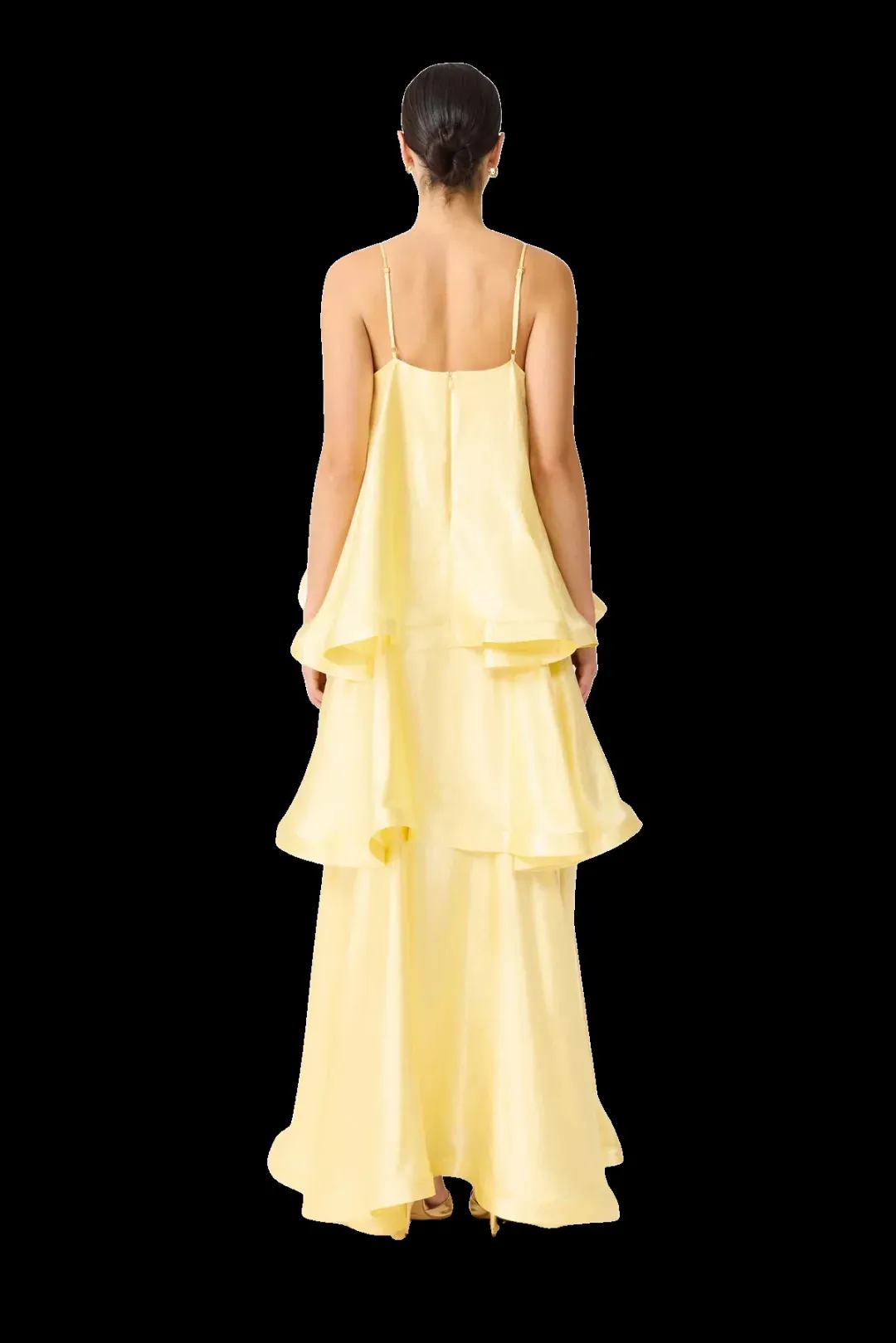 Elliatt Tilly Tiered Maxi Dress Butter Yellow Size S / AU 8  for rent on The Volte - main image