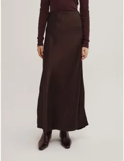 Witchery Bias Slip Skirt Size 14 AU Espresso for rent on The Volte - image 2