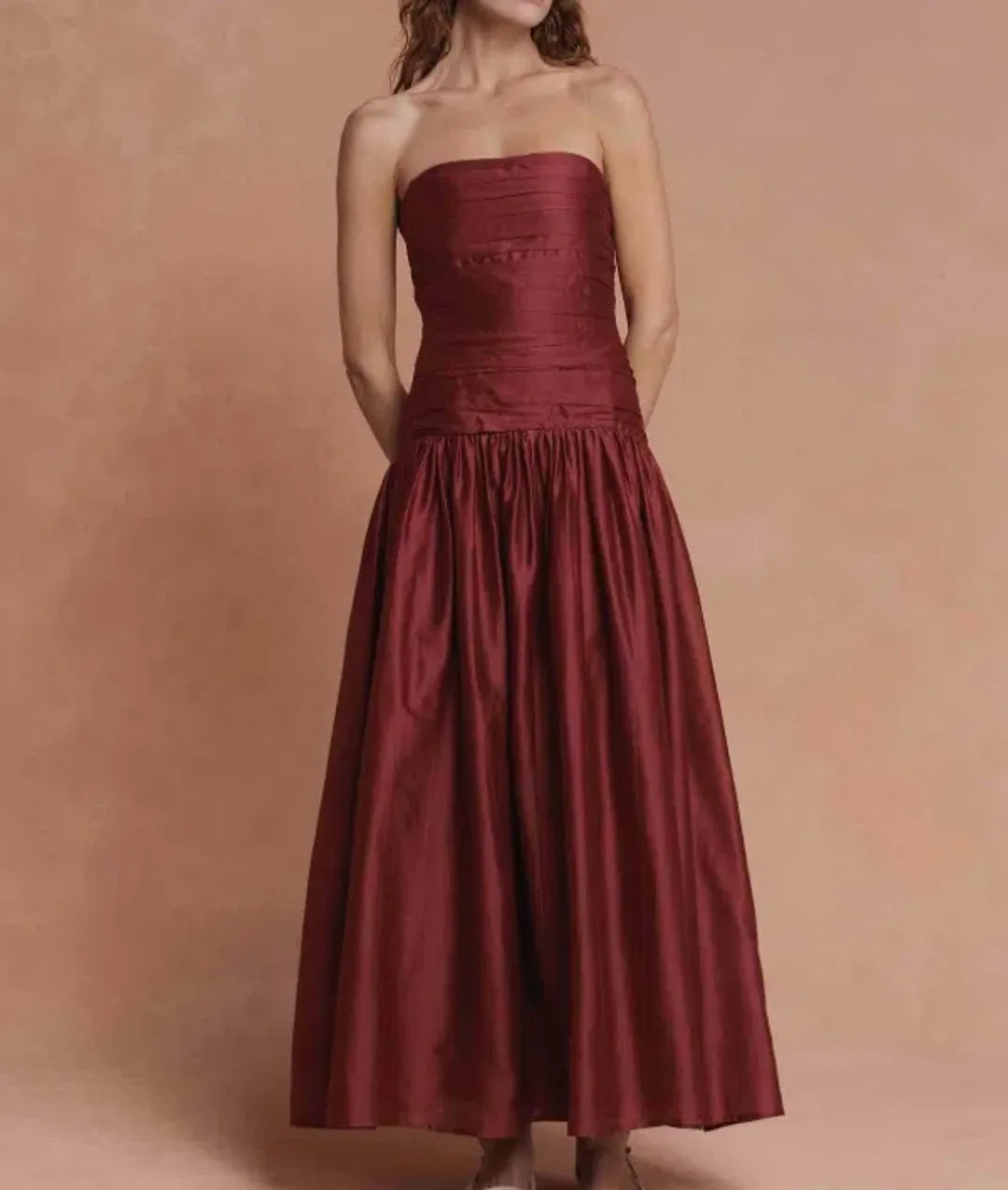 Lovaan Nancy dress size 6 - red/burgundy  for rent on The Volte - main image