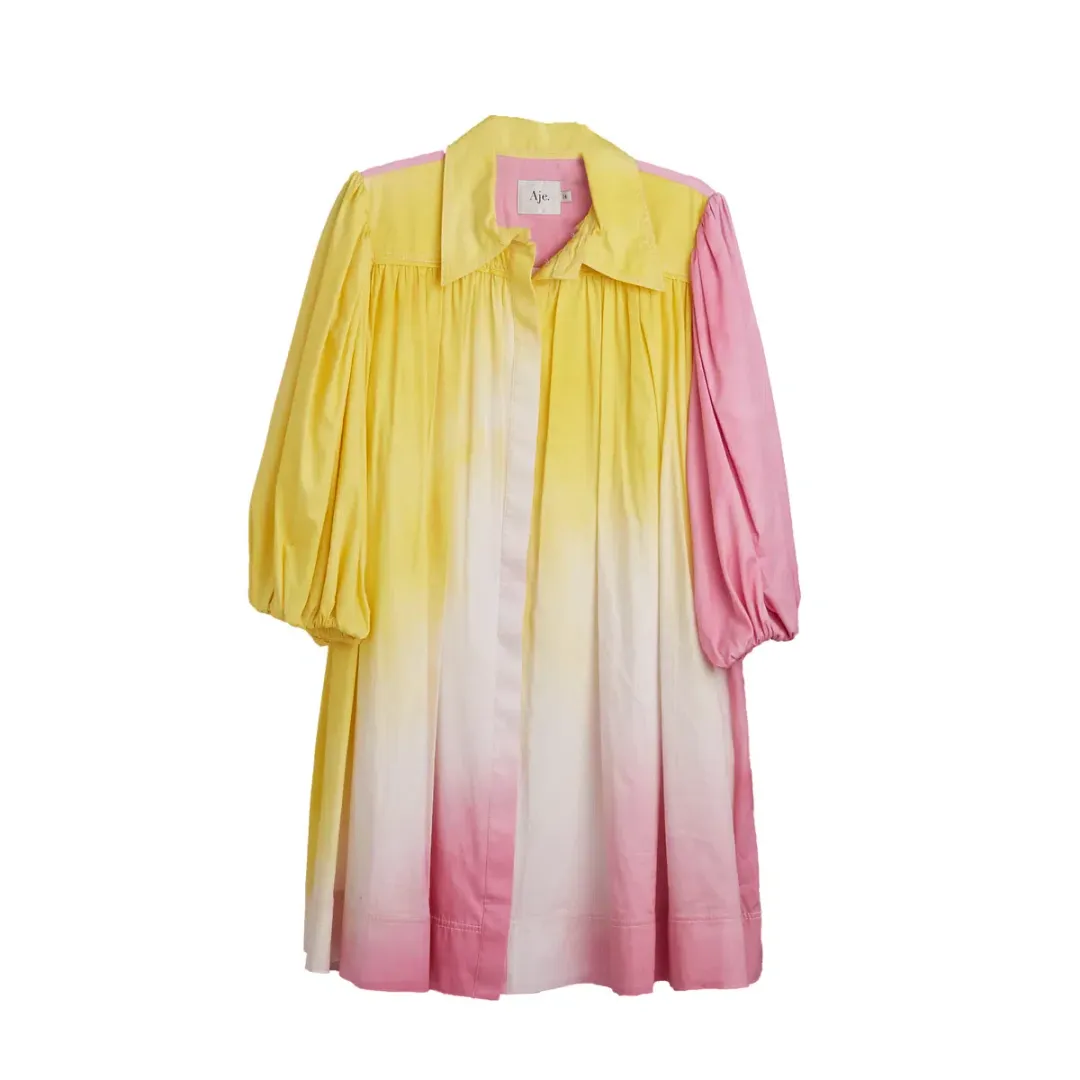 AJE Cloud Burst Smock Mini Dress | Size 12 for rent on The Volte - main image