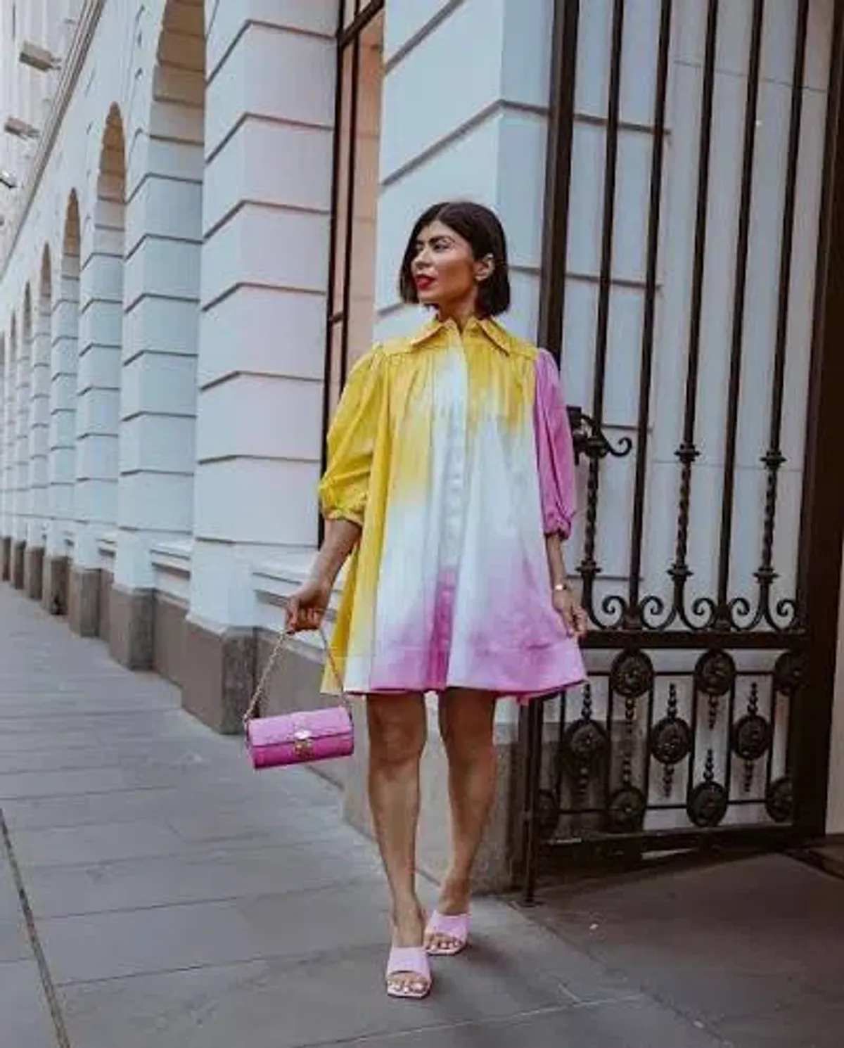 AJE Cloud Burst Smock Mini Dress | Size 12 for rent on The Volte - main image