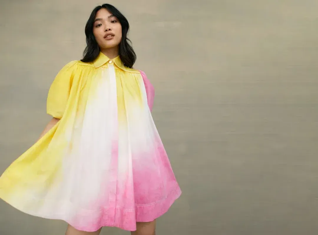 AJE Cloud Burst Smock Mini Dress | Size 12 for rent on The Volte - main image