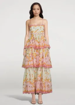 Zimmermann Laurel Frill Gown Maxi Dress Multi Size 0 / AU 8 for rent on The Volte - image 1