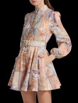 Zimmermann Stargazer Kaleidoscope Buttoned Mini Dress Multi Size 0 / AU 6-8 for rent on The Volte - image 1