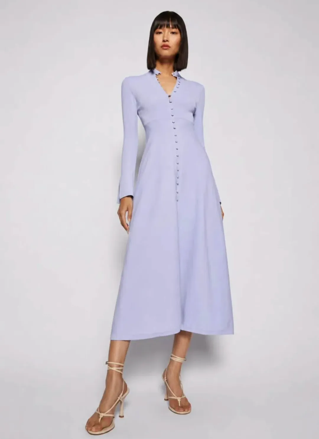 Scanlan Theodore Button Down Polo Dress in Lilac Size M for rent on The Volte - main image